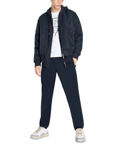 Armani Exchange Mens Navy Ribbed Trim   Bomber Jacket,Navy,  XL - Picture 1 of 6