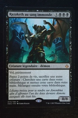 Magic The Gathering MTG RAZAKETH, THE FOULBLOODED FRENCH Hour of Devastation LP - Image 1 of 2