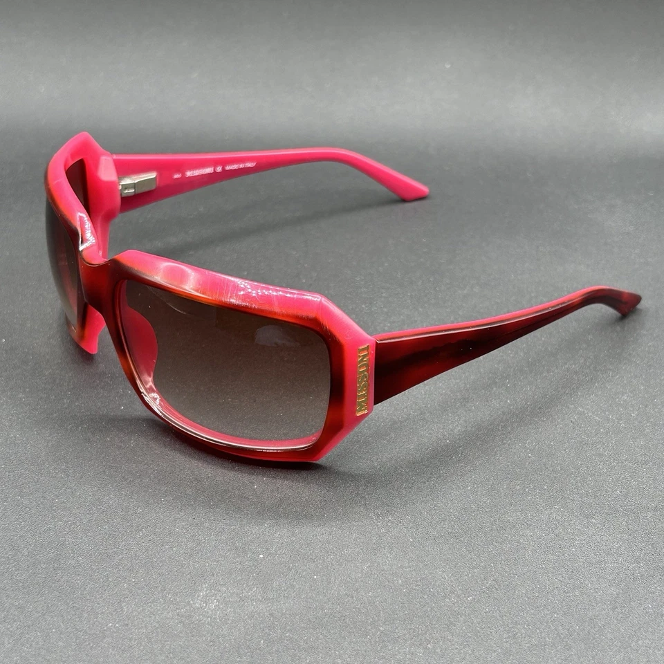 Missoni MI56602 太阳镜 棕色玳瑁和覆盆子渐变 意大利 63-19-115 二手 — 第 1/4 张图片