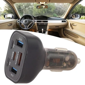 63W Car Charger USB 6 Ports Fast Charging Car Phone Charger Adapter 3USB+3PD - Picture 1 of 23