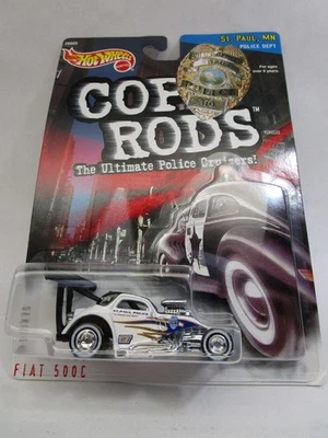 Hot Wheels Cop Rods Serie 2 Diecast Fiat 500C St. Paul MN Police Foto 1 de 2