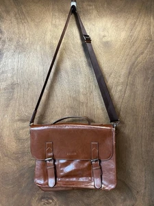 Banuce Leather Briefcase Bag Messenger Business Shoulder Strap - Picture 1 of 12