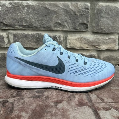 Women's 12 - Nike Air Zoom Pegasus 34 Shoes Light Blue Running Mesh 880560-404 - Image 1 of 4