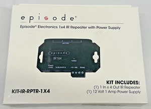 Episode KIT-IR-RPTR-1X4, with Power Supply, connects with most AV components-NEW - Picture 1 of 3