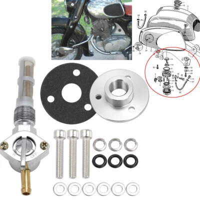 For Honda Dream 305 250 Gas Tank Petcock C76 CA77 CA78 CA72 CA 77 78 72 Benly Foto 1 de 4