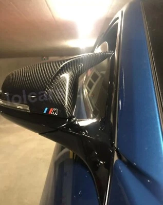 Carbon M mark WING MIRROR COVERS BMW 1/2/3/4 SERIES F20 F22 F23 F30 F32 F34 F36 - Image 1 of 2