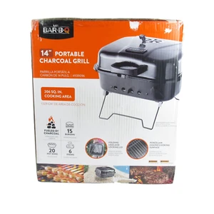 Portable Charcoal Grill 206 Sq in Black/Porcelain Coated Mr. Bar-B-Q Cooker New - Picture 1 of 4
