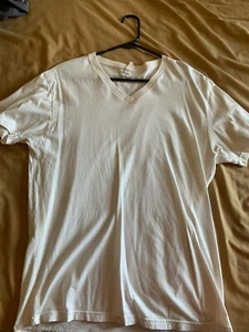 Mens Next Level Apparel V Neck T-shirt Medium White - Picture 1 of 2