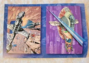STAR WARS VEHICLES (1997 Topps) -- 4x6 Uncut PROMO Card - Picture 1 of 2