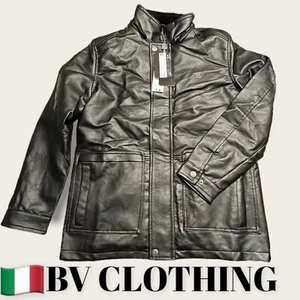 Woman’s BV CLOTHING Italian Leather Jacket M Black - Picture 1 of 8