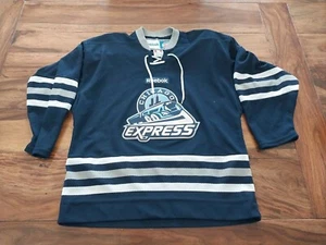 Rare Reebok ECHL Chicago Express Hockey Jersey Youth Large / Womens Defunct - Picture 1 of 4
