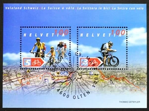 Schweiz 2004 Fahrrad Velo Land Sport Ersttag CTO Cycling in Switzerland - Bild 1 von 1