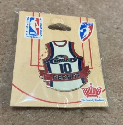 WNBA Houston Comets Kim Perrot #10 Jersey Pin AMINCO New RIP From 1997 - Image 1 of 4