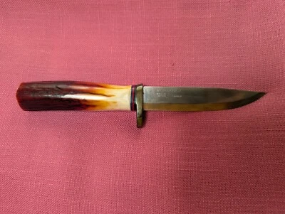 Vintage Custom Carbon Steel Stag Handle Morakniv Handmade Knife Made In Sweden - Image 1 of 4