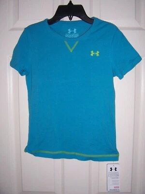 Camisa para niña Under Armour mediana UA camiseta de algodón cargada manga corta nueva con etiquetas Foto 1 de 2
