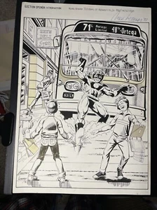 Comic Book Art MIKE WITHERBY autographs Storyboard Vintage 1985 Page  DC MT - Picture 1 of 5