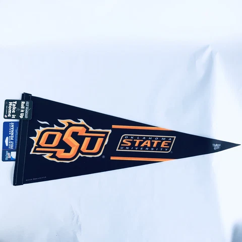 Oklahoma State University Cowboys Pennant Discontinued Black Orange OSU Logo NEW Cover