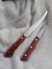 Vintage Set Japan Knives Wood Handle Maxam Stainless Steel Kitchen Knife Set