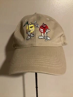M&Ms Golfing Hat Cap Planet Mars Tan💛Beige❤️Adjustable Vintage - Image 1 of 4