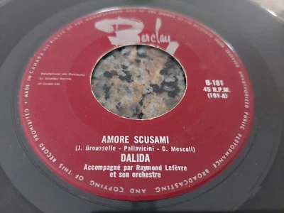 Dalida 45 "Amore Scusami" BARCLAY Canadá 1964' Foto 1 de 2