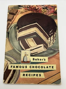 Baker's Famous Chocolate Recipes Booklet 1936 Preowned 1st Edition Made in USA - Picture 1 of 10