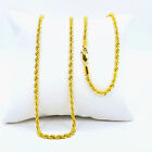22K Yellow Gold Rope Chain Necklace 22 in Hollow 2.8mm Genuine Hallmarked 916
