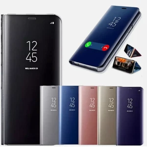 For Samsung A25 A54 A36 A52 A55 A16 A51 A70 Mirror Leather Flip Stand Case Cover - Picture 1 of 25