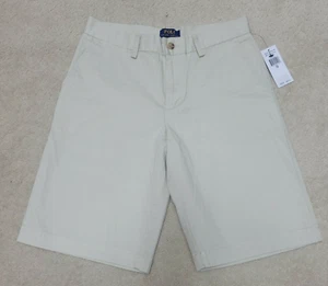 NWT-Boy's Ralph Lauren Flat Front Tan Cotton Shorts, Size 16 - Picture 1 of 5