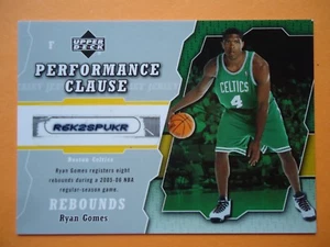 Tarjeta coleccionable NBA F PCR-RG Ryan Gomes Boston Celtics mazo superior 2005-06 - Imagen 1 de 2