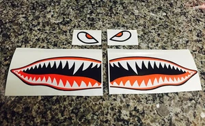 43" Flying Tigers Shark Teeth A-10 Warthog Decals Stickers Warhawk Fighter Jet - Picture 1 of 4