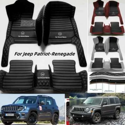For Jeep Patriot Renegade 2007-2020 Car Floor Mats All Weather Custom Carpets  - Imagem 1 de 4