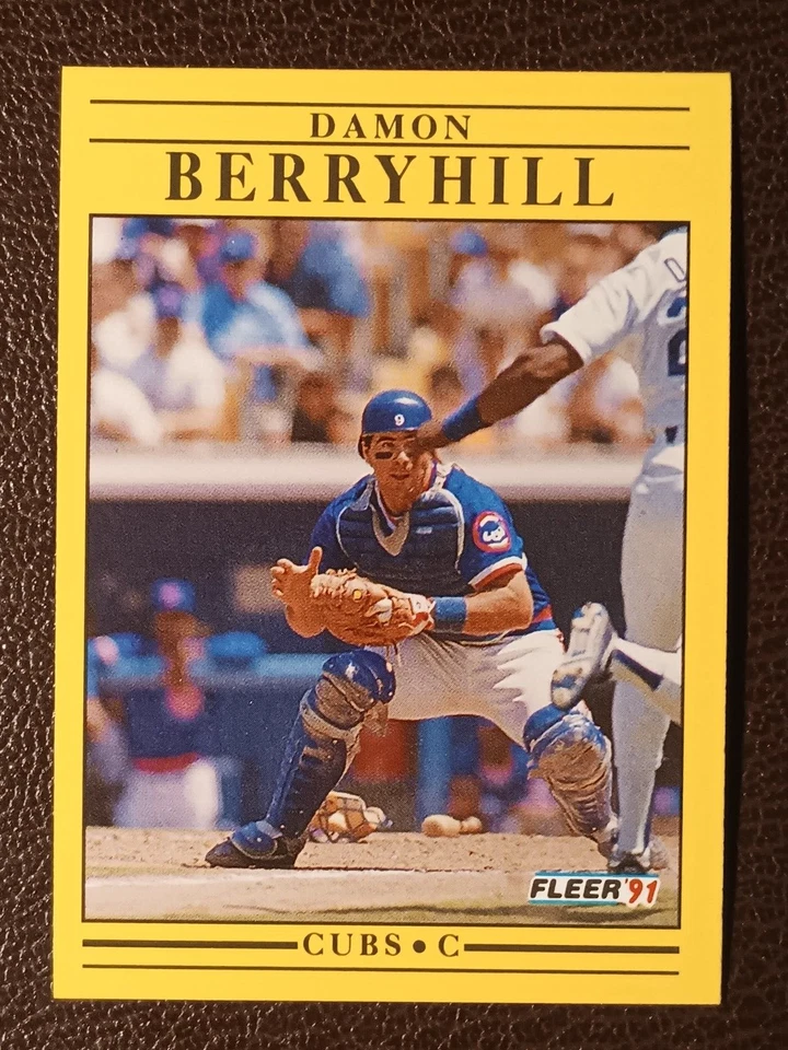 DAMON BERRYHILL CHICAGO CUBS 1991 FLEER BASEBALL CARD #414 - Image 1 of 1