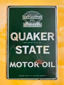Quaker State Motor Oil Vintage Sign Reproduction - Picture 1 of 2