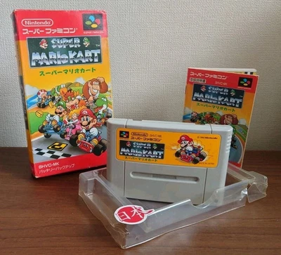 Super Nintendo SNES JAPAN NTSC-J Mario Kart + MANUAL Free Shipping - Image 1 of 4