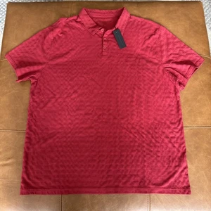 Polo John Varvatos rossa a righe XXL nuova - Foto 1 di 7