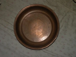 Hand Hammered Copper Colander Strainer Sifter 11.25" Antique 19th Century bowl - Picture 1 of 6