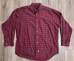 Ralph Lauren Men's Red Plaid Casual Button-Down Shirt XL - Picture 1 of 5