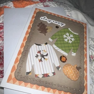 Hallo Herbst! HANDGEMACHTE Grußkarte (+ Umschlag 5x4") - Bild 1 von 6