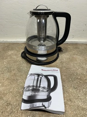 KitchenAid KEK1322SS 1.5L Electric Glass Tea Kettle -tested And Working! - Image 1 of 4