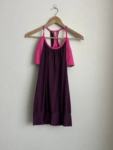 Lululemon Tank Womens Size 12 Racerback Sports Bra Pink Purple - Picture 1 of 5