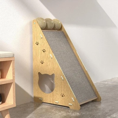 Cat Scratching Board Cat Scratching Ramp Grinding Claw Interactive Cat Scratcher - Image 1 of 4