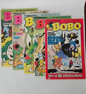 5 cómics suecos vintage de BOBO 1980 #6, 1984 #2 #3 #4, 1985 #2 nostálgicos - Imagen 1 de 13