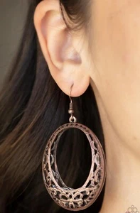 Paparazzi Gardenista Grandeur Copper Earrings. New With Tags - Picture 1 of 2