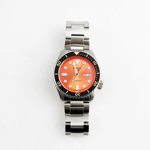 Seiko 5 Sports SRPD59 Orange Dial Men's watches Automatic Calendar Chronograph - Picture 1 of 7