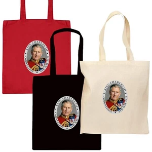 Borsa tote King Charles III Incoronation 2023 - Regalo Union Jack Celebration - Foto 1 di 18