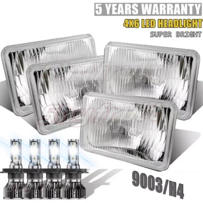 4pcs '' LED Headlights Hi/Lo For Isuzu Impulse 1988-1989 Cool white-- - Image 1 of 4