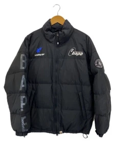 A Bathing Ape Bape Men's Down Jacket Quilted Full Zip Black Size M - Picture 1 of 5
