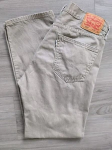 Men's Levi's 505 34 X 30 Tan Brown Denim Jeans Pants - Picture 1 of 9