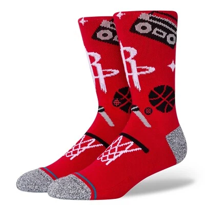 Stance NBA Houston Rockets Landmark Socks Size L (9-13) - Image 1 of 4