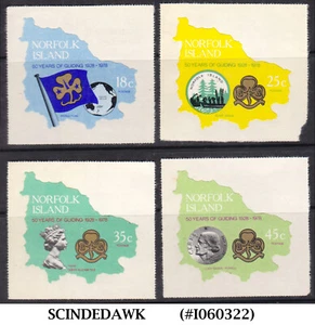 ISLA NORFOLK - 1978 50 AÑOS DE CHICAS GUÍAS/SCOUTS - 4V Estampillada sin montar o nunca montada autoadhesivo - Imagen 1 de 1